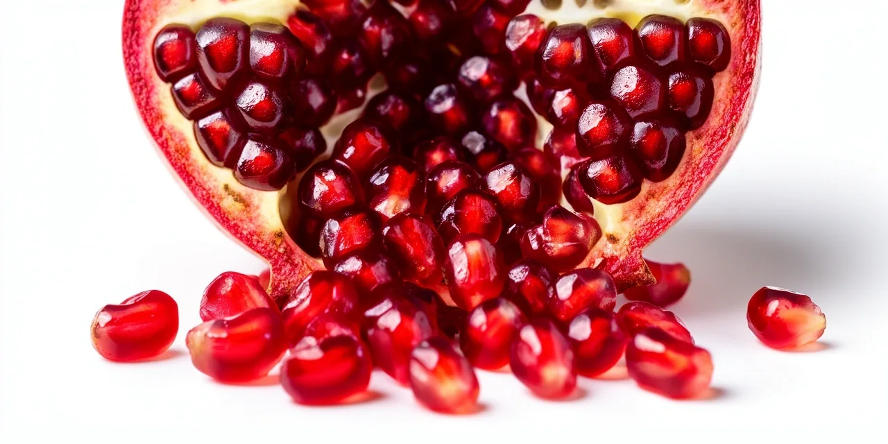 Macro pomegranate seeds